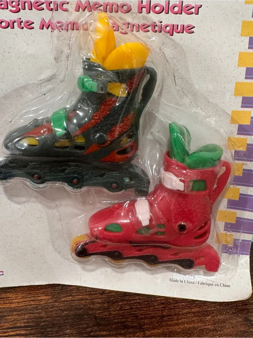 Vintage Roller Skate Magnetic Memo Holders Retro 90s Nostalgia NOS New